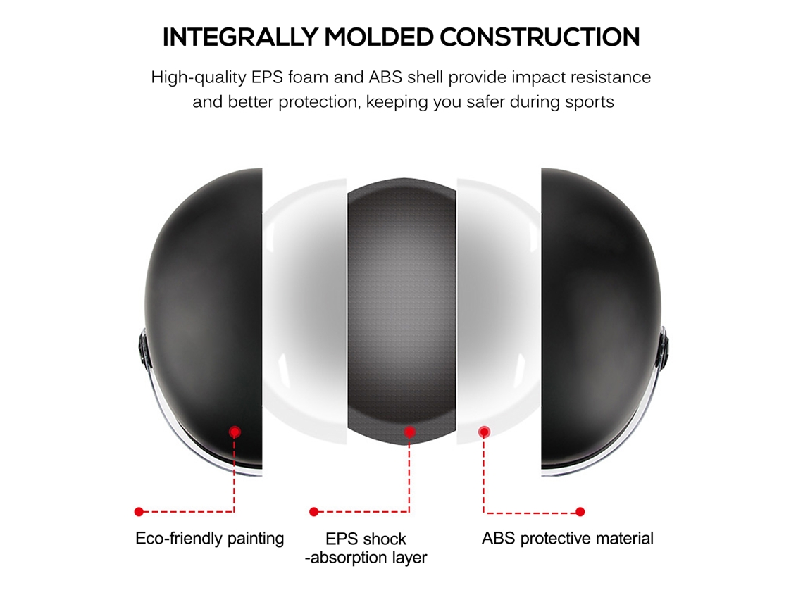 Casco De Bicicleta Con Gafas Extraíbles Para Hombres Y Mujeres Que Viajan Diariamente Al Trabajo.