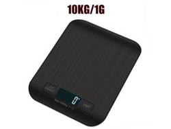 Báscula electrónica digital MDUG de 10 kg con pantalla LCD y precisión de 1 gramo (negra)