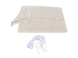 Toldo plegable de exterior, color blanco lechoso, 3x3 m, impermeable.