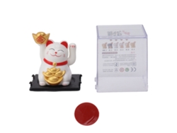2026 Store-gato De La Suerte Con Brazo Moviéndose Solar Adorno De Bienvenida Para Fortuna Y Riqueza Blanco
