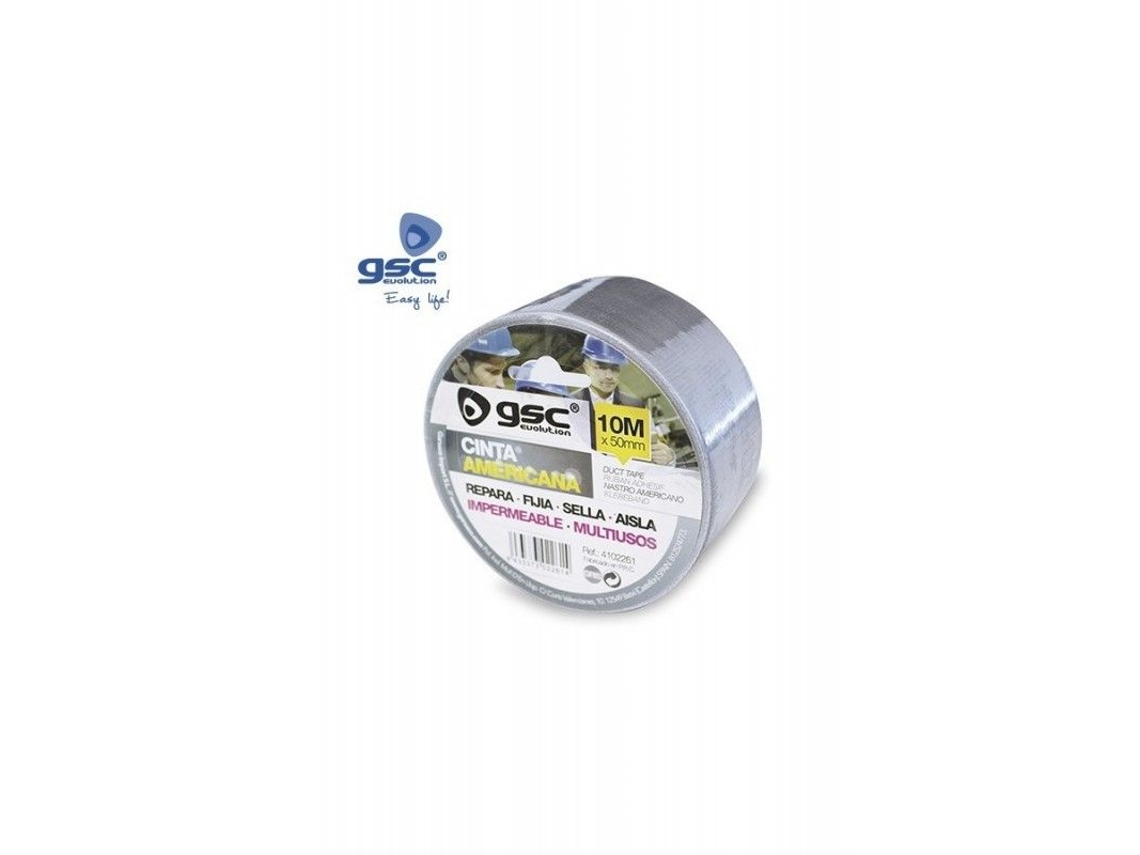 Cinta Americana Impermeable Gris 50mm 10m