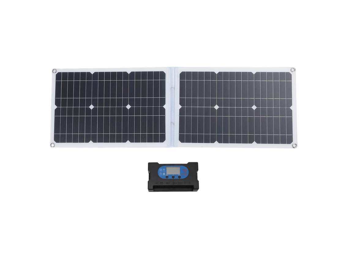 Panel solar portátil (controlador, puertos USB)
