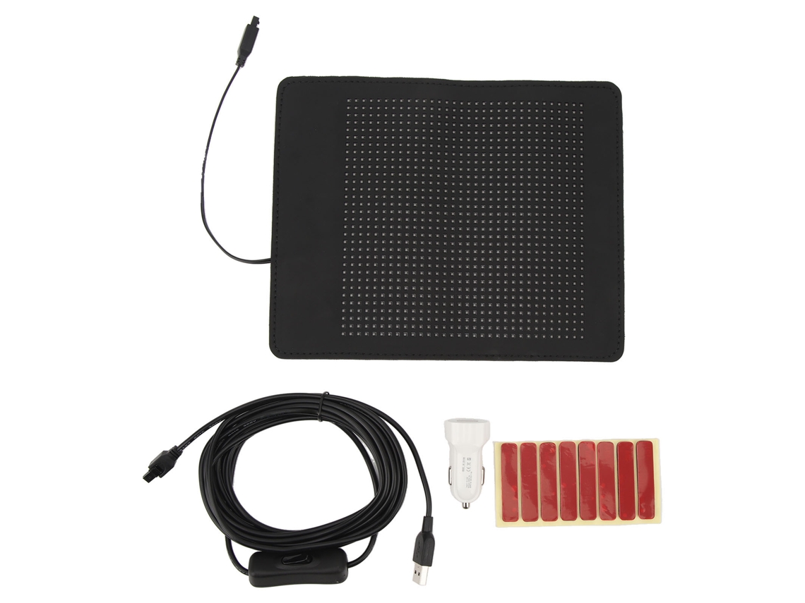 Veloriskku - Tela LED flexível 32x32 com controle por aplicativo, Bluetooth, deslizante, para publicidade, USB 5V, 230x187mm
