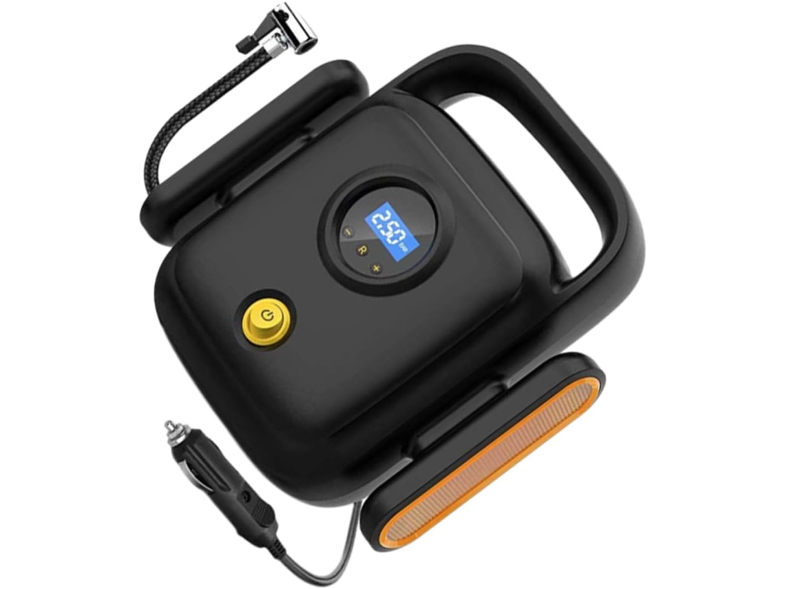 Compresor De Aire Portátil Con Manómetro, Inflador Eléctrico Para Camiones, Compacto Y Silencioso.