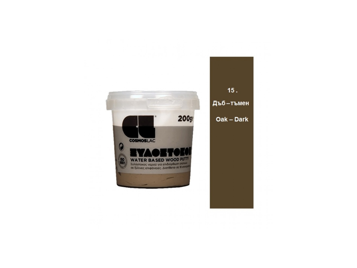 Masilla para madera Cosmos Lac 200 g a base de agua (roble oscuro n.° 15)
