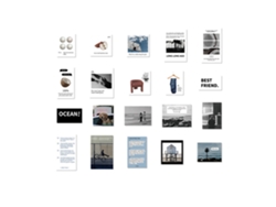 40 Peças Manual Adesivos Decorativos Autoadesivos Vários Padrões Resistente A Rasgos Adesivos Estéticos Para Álbum Artesanato Diy Seaside Whispers