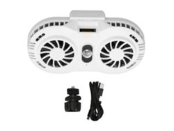 Enfriador De Teléfono (refrigeración De Semiconductor, Enfriamiento Rápido Con Doble Ventilador) Nivel De Ancla De Internet Celebridad Ultra Silencioso Blanco