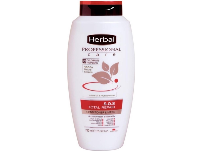 Acondicionador HERBAL HISPANIA Hispania Professional Care Mascarilla S O S Total Repair (750 ml)