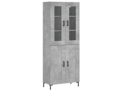 Maison Exclusive - Aparador Alto Madera Contrachapada Gris Hormigón 69,5x34x180 Cm
