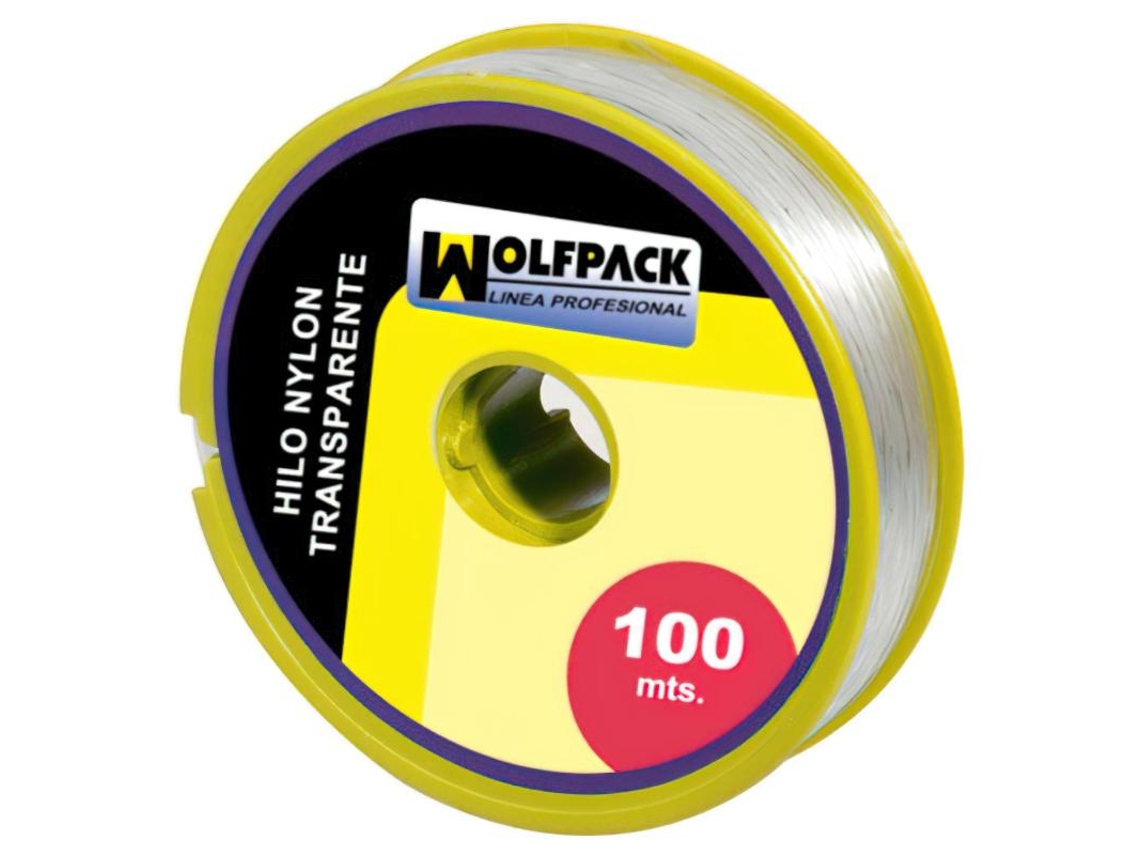 Hilo Nylon Transparente 1.0 mm Rollo 100 m. WOLFPACK LINEA PROFESIONAL
