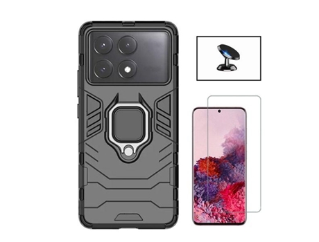 Funda Cleargorilasglass Proteção Militar para Xiaomi Xiaomi Poco X6 Pro GIFT4ME Vidrio Templado Negro