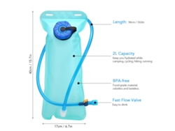 Saco De Hidratação Para Bicicleta 2l Mochila Plegável Bladder Para Ciclismo Camping Hiking Esportes Ao Ar Livre