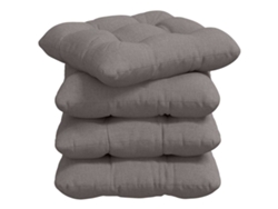 Cojines de asiento, 4 piezas, gris parduzco, 40x40x12 cm HARLANV1