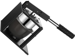 Exprimidor manual de frutas de aluminio, utensilio de cocina, plástico negro. Vayotoy (1 unidad)