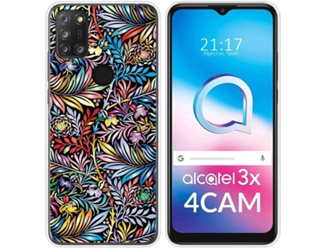 Carcasa Alcatel 3X 4CAM TUMUNDOSMARTPHONE Dibujos Transparente Flores 04 Multicolor