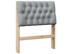 Maison Exclusive - Cabecero Tapizado Gris Claro 80 Cm Madera De Pino Macizo