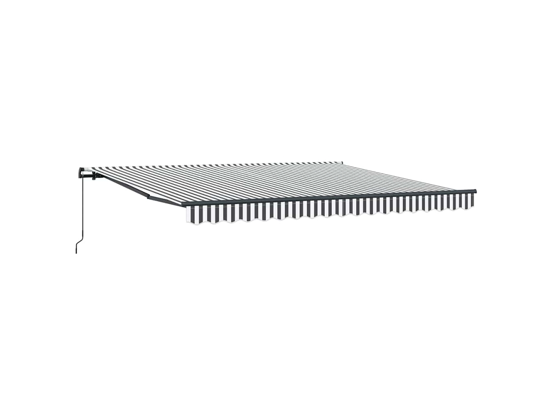 Maison Exclusive - Toldo Retráctil Manual Gris Antracita Y Blanco 400x300 Cm