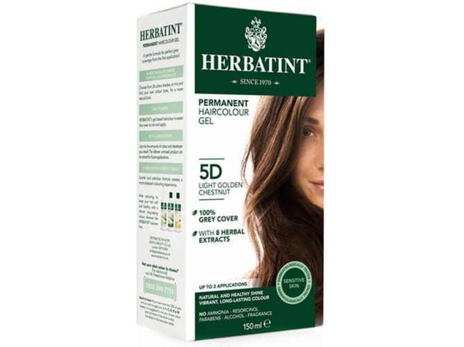 Tinte de Cabello HERBATINT D5 Castaño Claro Dorado (150 ml)
