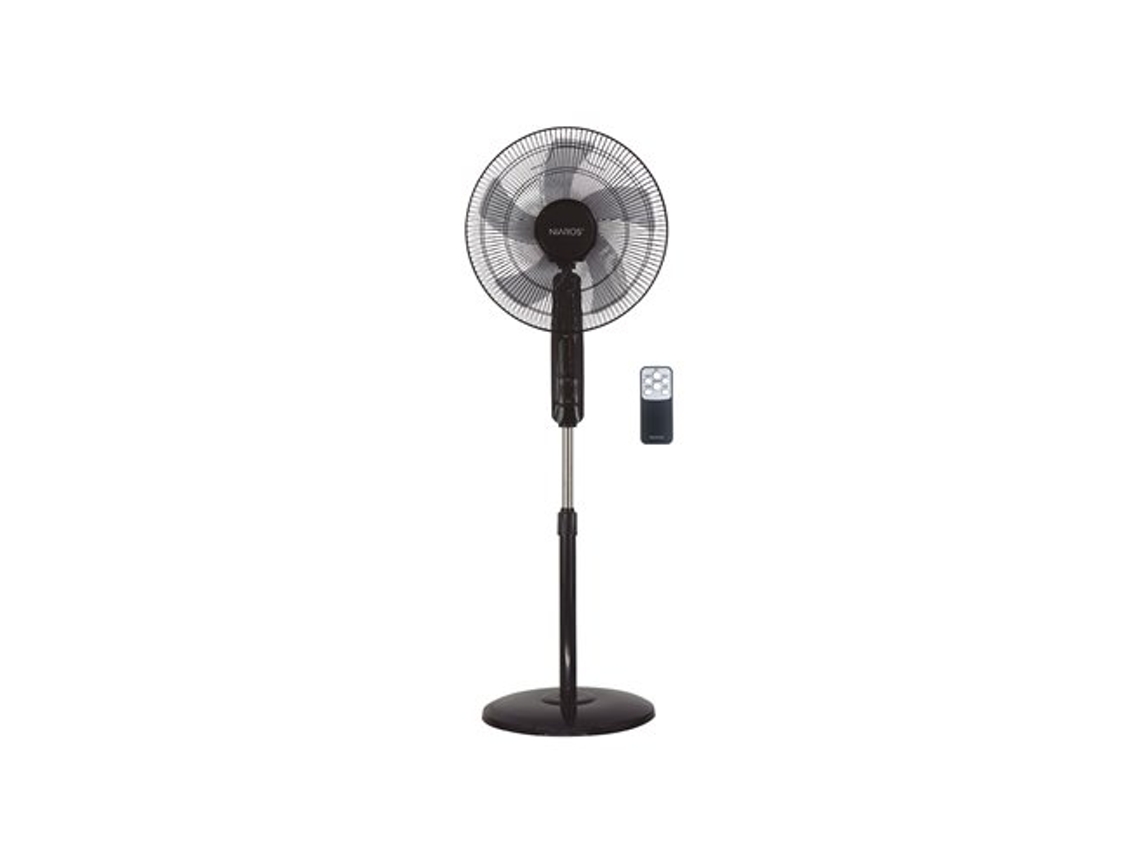 Ventilador De Pie Lungra Regulable Con Mando A Distancia (50w 230v) Ø43x133cm Color Negro