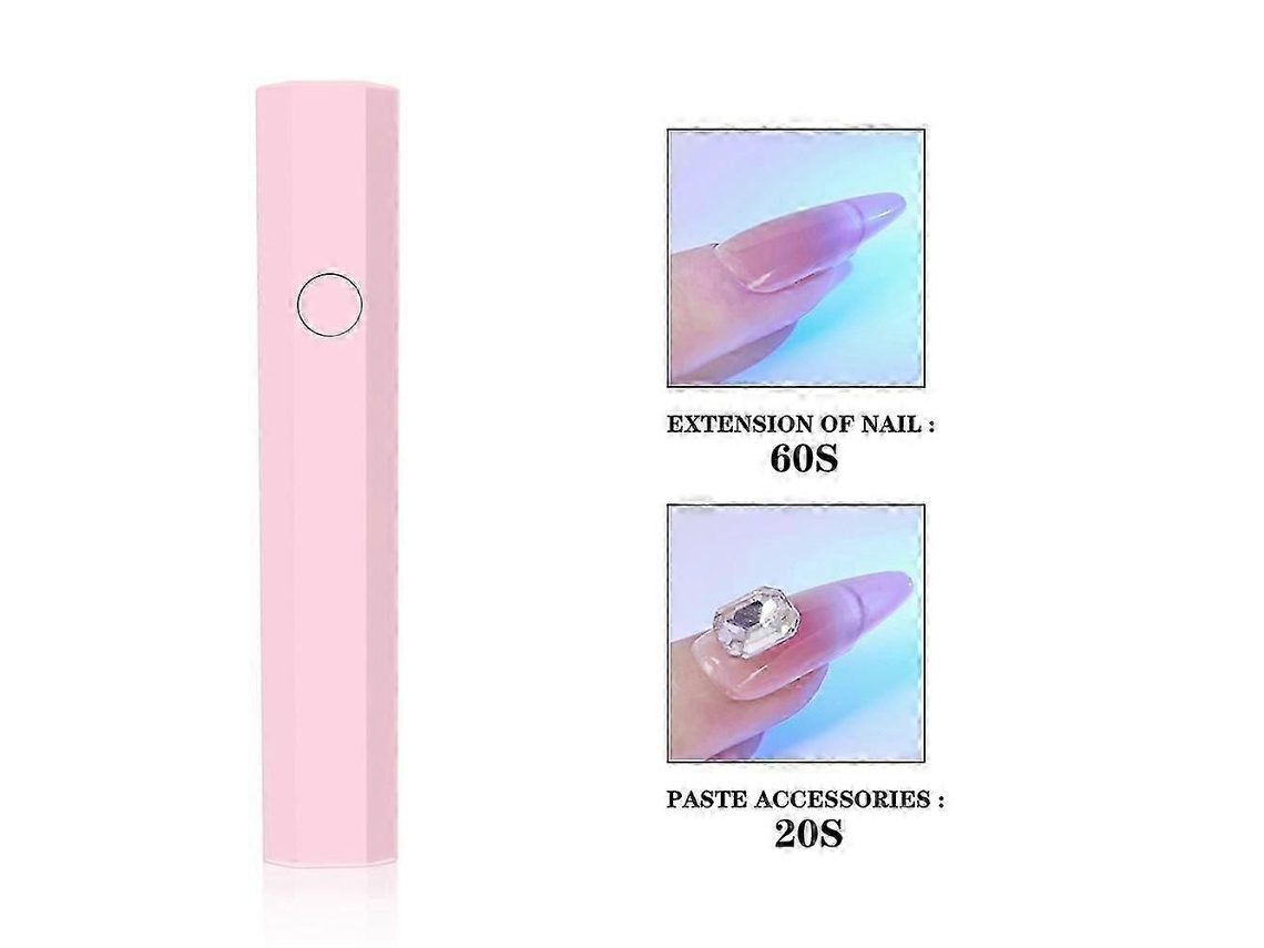 Mini lámpara UV para uñas, secador de uñas pequeño para esmalte en gel, lámpara LED UV portátil para uñas de gel, modos de temporizador de 20 segundos.