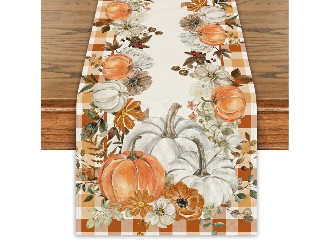 Decoración de mesa con hojas de eucalipto para otoño, acción de gracias y días festivos NEVEANCE
