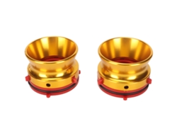 Adaptador De Concentrador Nab De 10 Pulgadas Para Grabadoras De Cinta De Carrete A Carrete Studer Revox Akai Teac, Aluminio Pulido, Acabado Dorado.