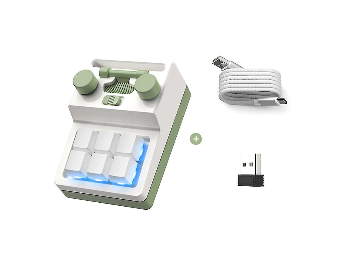 Teclado mecánico programable Bluetooth USB con 2 botones, pequeño teclado para juegos. Ly Ebike