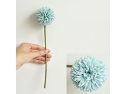 Rama de hortensia artificial de seda con flor de crisantemo para mesa, sala de estar, decoración del hogar, azul