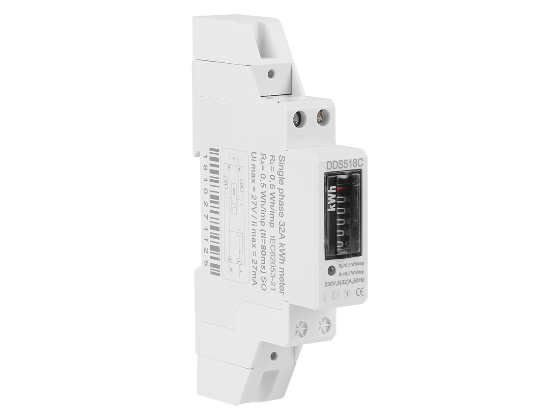 Medidor Eléctrico Monofásico Digital Lcd De Riel Din 5-32a Medidor De Kwh Electrónico