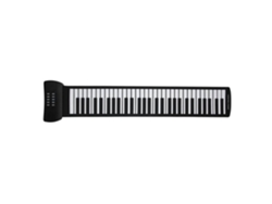 Rolling Piano Dobrável Silicone Recarregável Teclado Elétrico Instrumento Musical 61 Teclas Rolling Piano