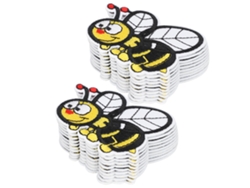 20 Parches Termoadhesivos De Abeja Bordados Para Ropa, Mochilas Y Accesorios.