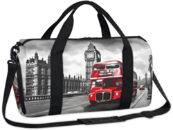 Bolsa con diseño de paisaje londinense, 45x21x23cm, tejido de poliéster. Sin marca.