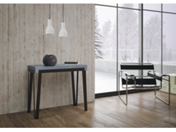 Consolas Rio Small Extensible hasta 196 cm ITAMOBY (90 x 40 x 77 cm - Paneles de Melamina - Cemento)