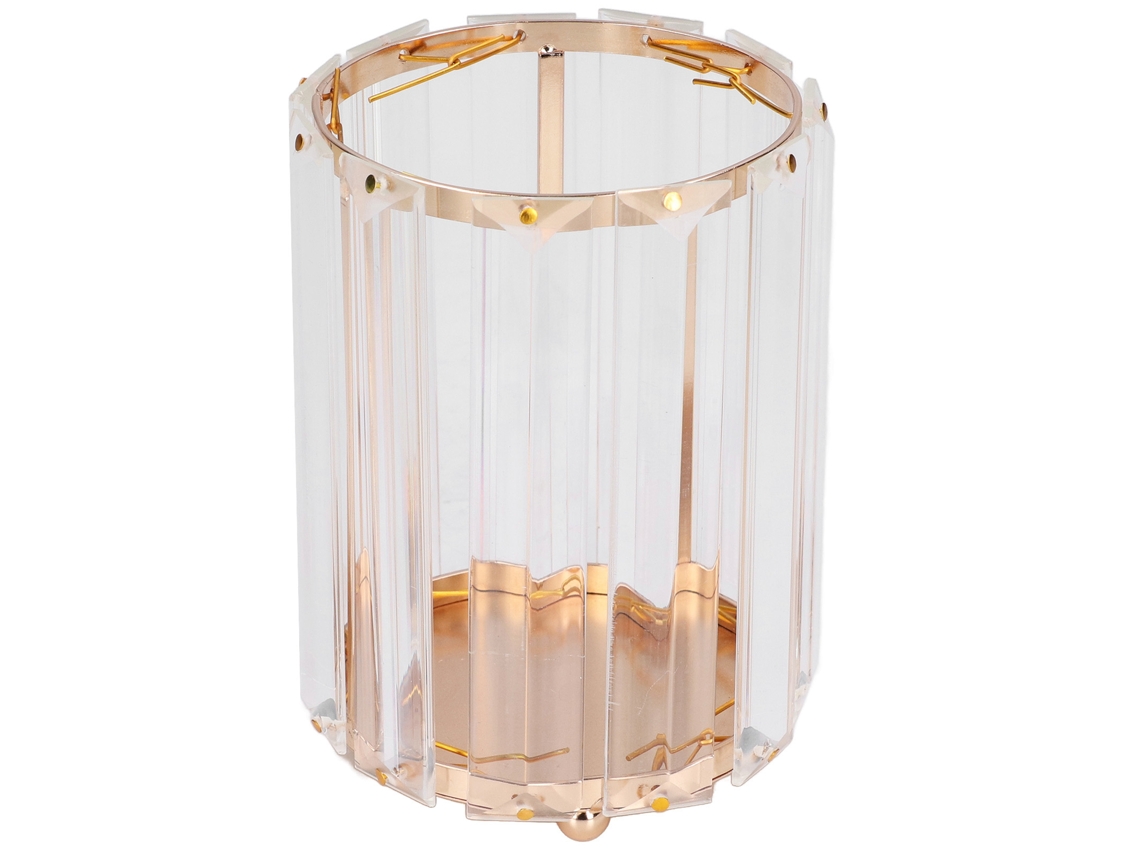 Soporte Multifuncional De Gran Capacidad Para Brochas De Maquillaje De Cristal Transparente Para Escritorio.