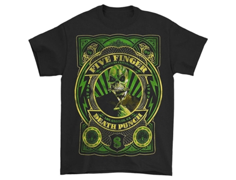 Camiseta ROCKINSTONE Five Finger Death Punch Cigar 2011 Tour (Algodón - XL)