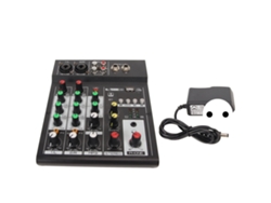 Mini Tarjeta De Sonido Mezcladora Bluetooth De 4 Canales Para Grabación De Karaoke Y Transmisión En Vivo Con Entrada Para Unidad Usb.