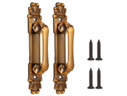 Tirador de puerta de zinc antiguo, estilo europeo, juego de 2 piezas.
