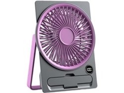 Ventilador De Escritorio Ultrafino Con Pantalla Digital, Ideal Para El Verano, Con Potente Flujo De Aire Y Portátil.