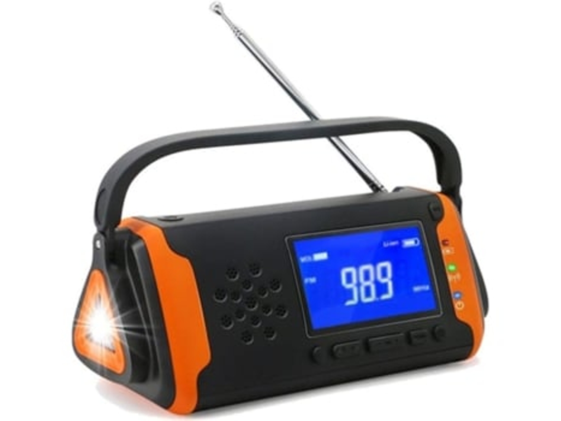 Radio FM portátil multifuncional Tkoofn con dinamo solar para actividades al aire libre Panoona