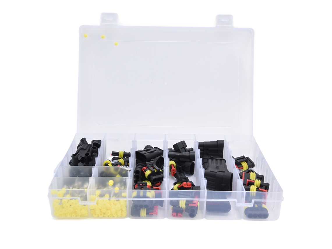 Kit De Conectores Impermeables Para Cables Eléctricos De Automóviles Con Terminales Macho/hembra.
