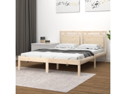 Estructura De Cama De Madera Maciza De Pino 120x200 Cm