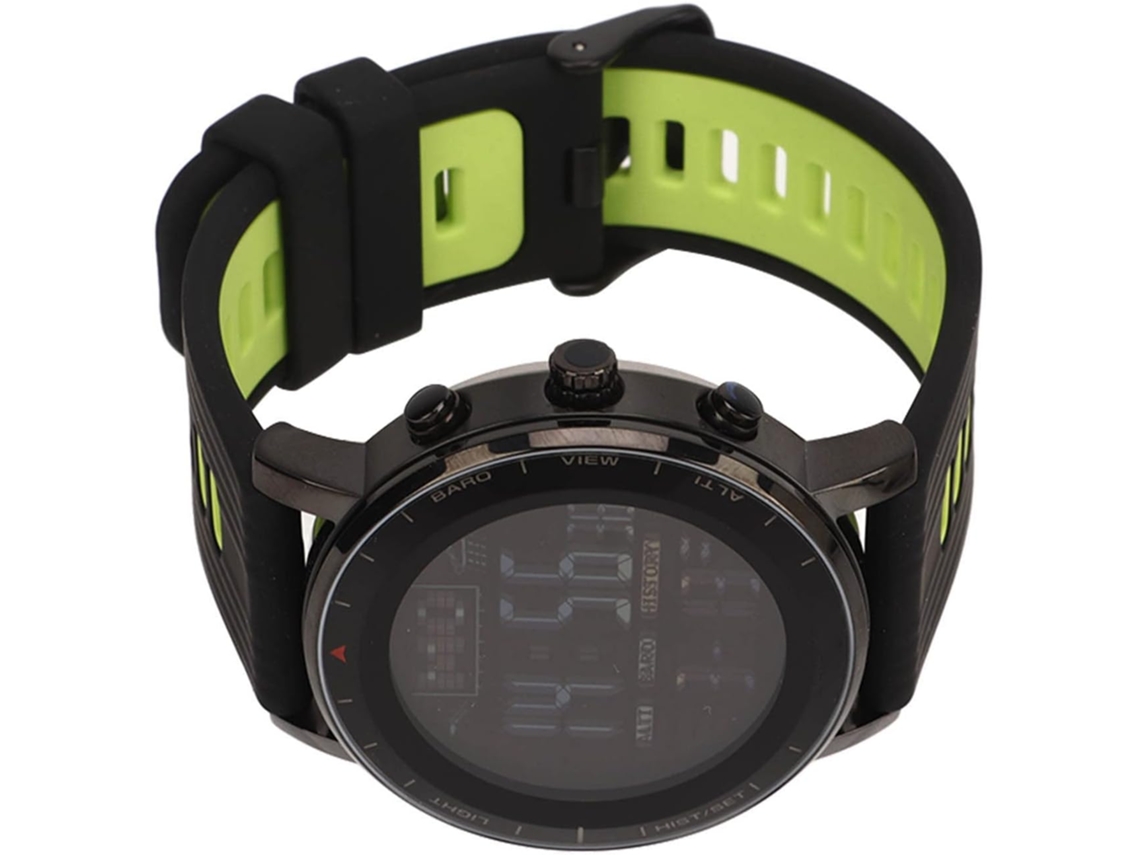 Reloj deportivo para actividades al aire libre, con termómetro, luz de fondo, 10 ATM, monitor de presión arterial Jortmrd (negro/verde)