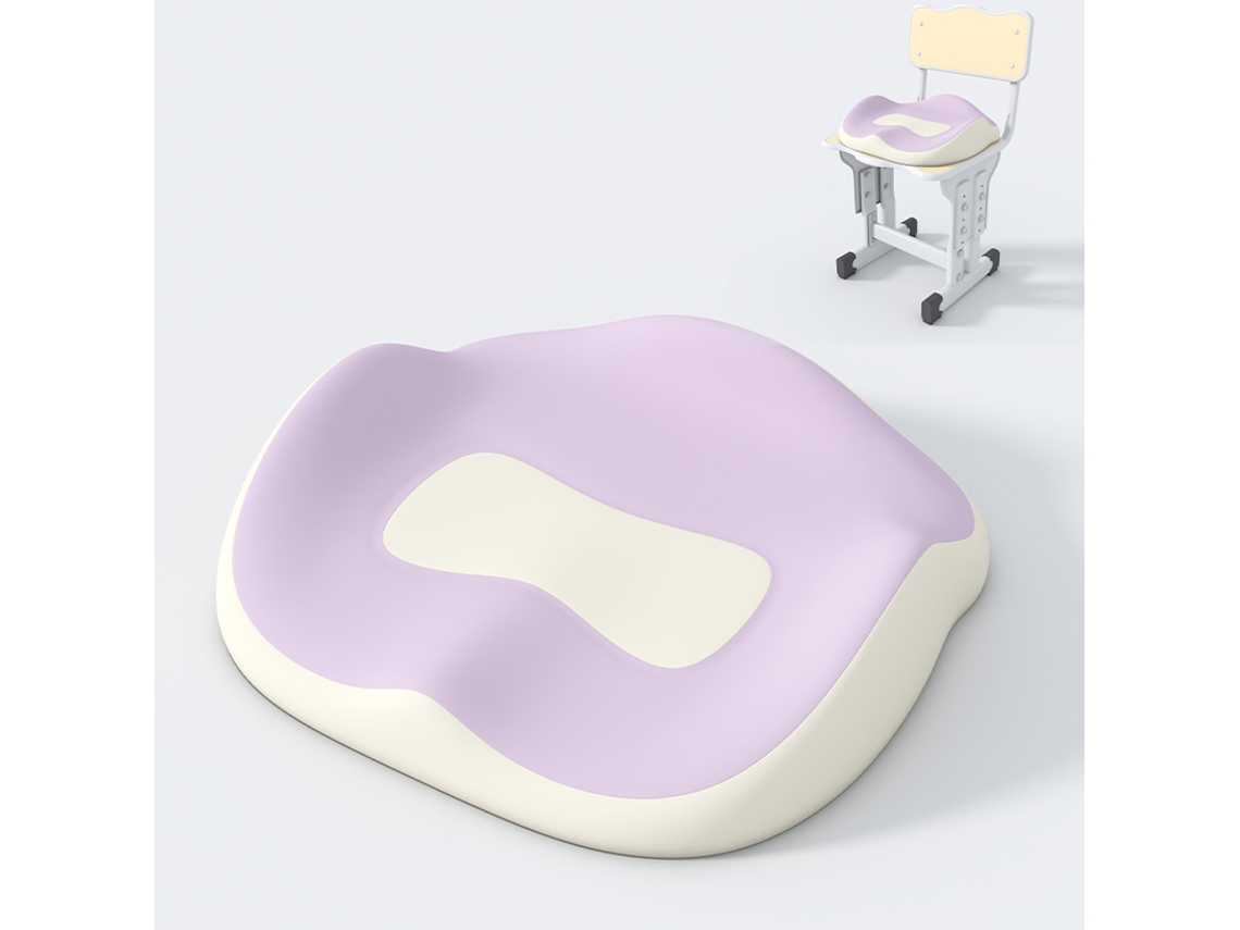 Cojín De Asiento De Espuma Viscoelástica Transpirable Para Aliviar El Dolor Por Estar Sentado Durante Períodos Prolongados, Morado Gertiz