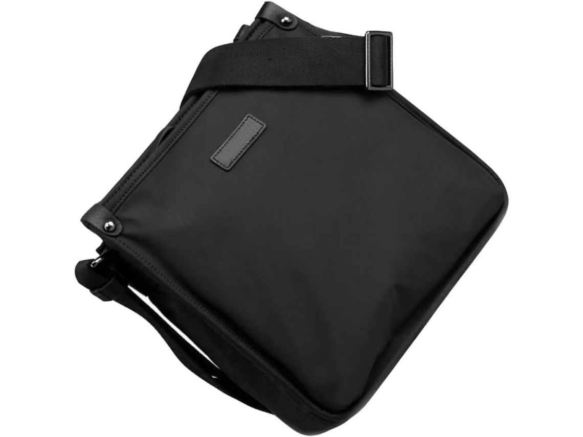 Bolso De Hombro Para Hombre Ciieeo En Tela Oxford Negra, De Gran Capacidad Y Duradero.