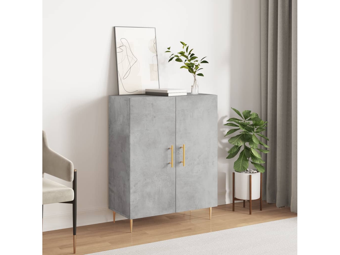 Aparador De Madera De Ingeniería Gris Hormigón 69,5x34x90 Cm