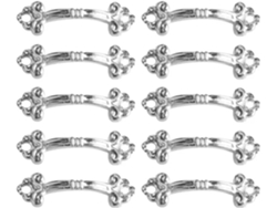 10 Tiradores De Cajón Antiguos 48 X Para Armarios Joyeros Pequeños Cocina Y Muebles (plateados). 14 Mm