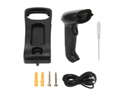Scanner De Código De Barras Sem Fio 2.4g Portátil Manual E Automático Com Suporte Ajustável E Carregamento Usb