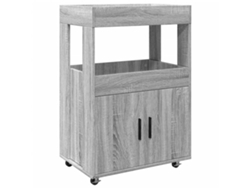 Carrito de bar 60x39,5x89 cm Madera Gris Sonoma MAISON EXCLUSIVE