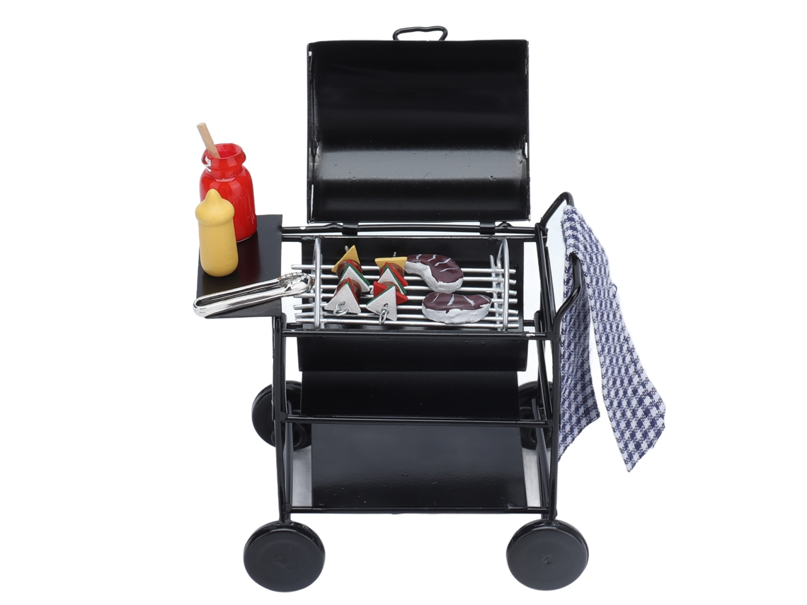 Barbacoa para casa de muñecas Ats Miniatsura escala 1:12, exquisito accesorio de mobiliario de cocina, juguete para escenas vívidas.