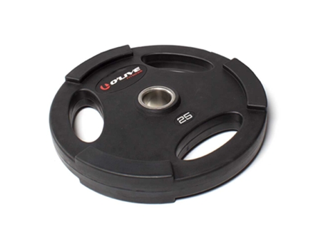 Placa de Peso de Borracha Olympique 25 kg Prateado 25 kgolive
